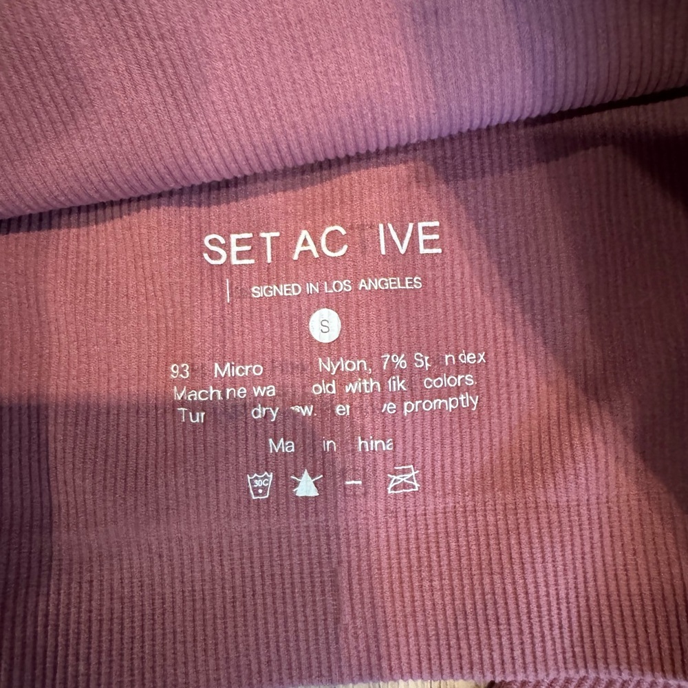 SET Active Ribbed Mauve set - Picture 3 of 8